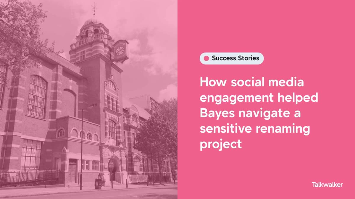 Featured image for How social media engagement helped Bayes navigate a sensitive renaming project