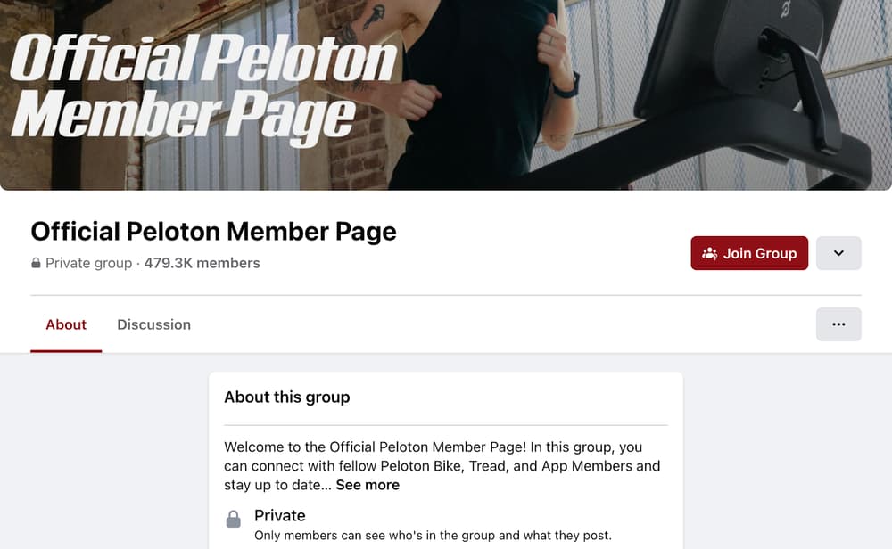 Screenshot of Peloton