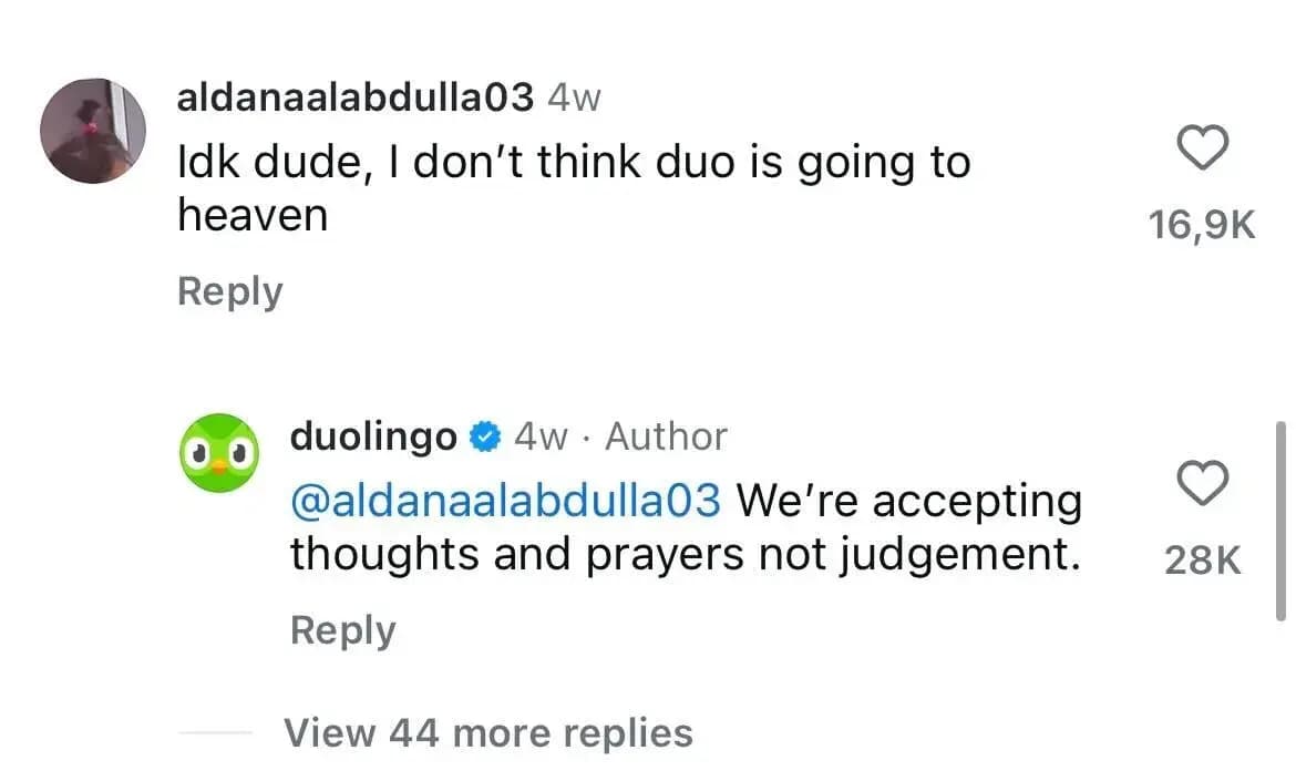 An Instagram user writes in a comment "Idk dude, I don