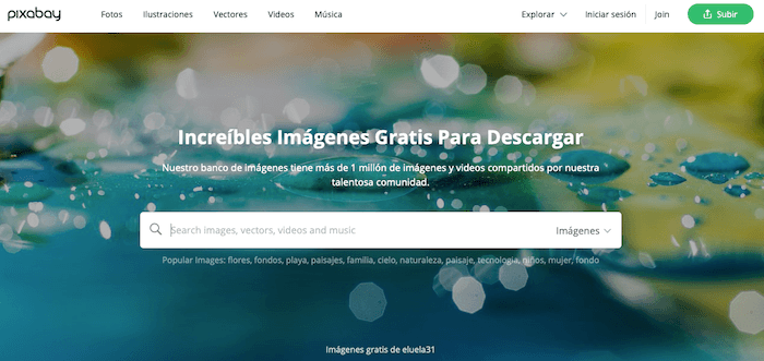 Pixabay cuenta con un repositorio de más de 1.7 millones de imágenes, videos y vectores en stock.