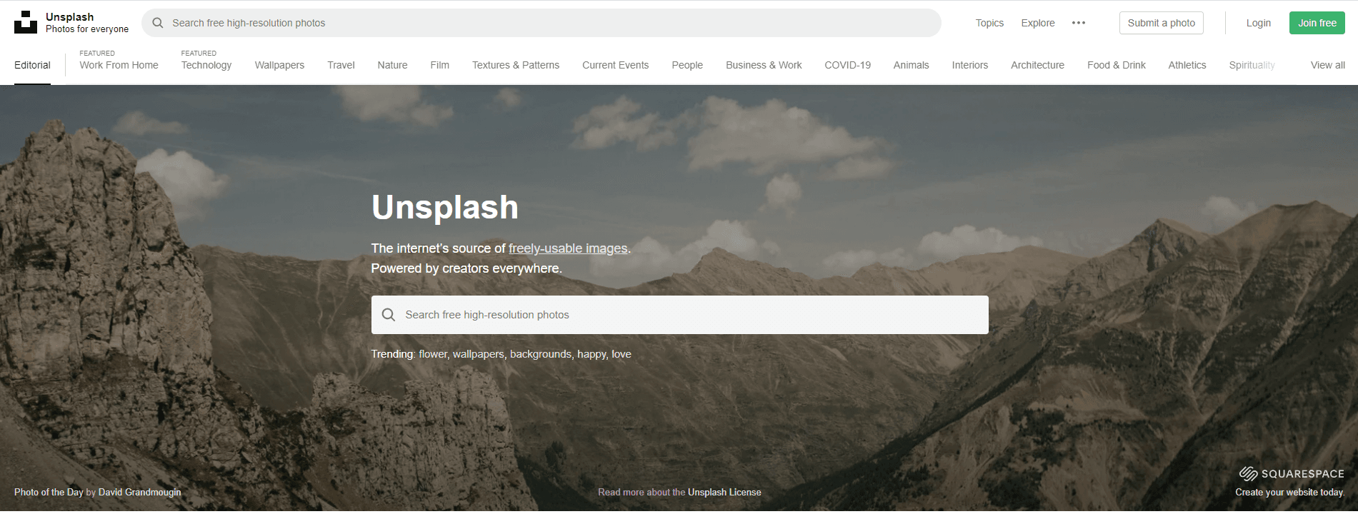 Unsplash - social media management tool