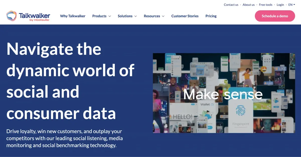 Talkwalker home page.