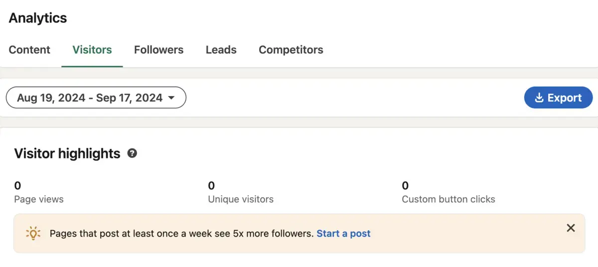 Linkedin visitor highlights