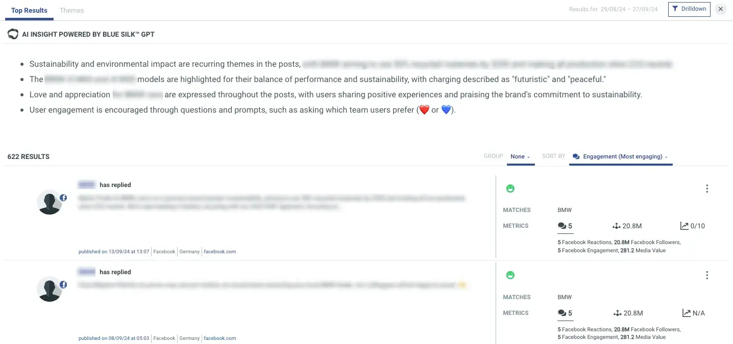 Response time metrics with Talkwalker